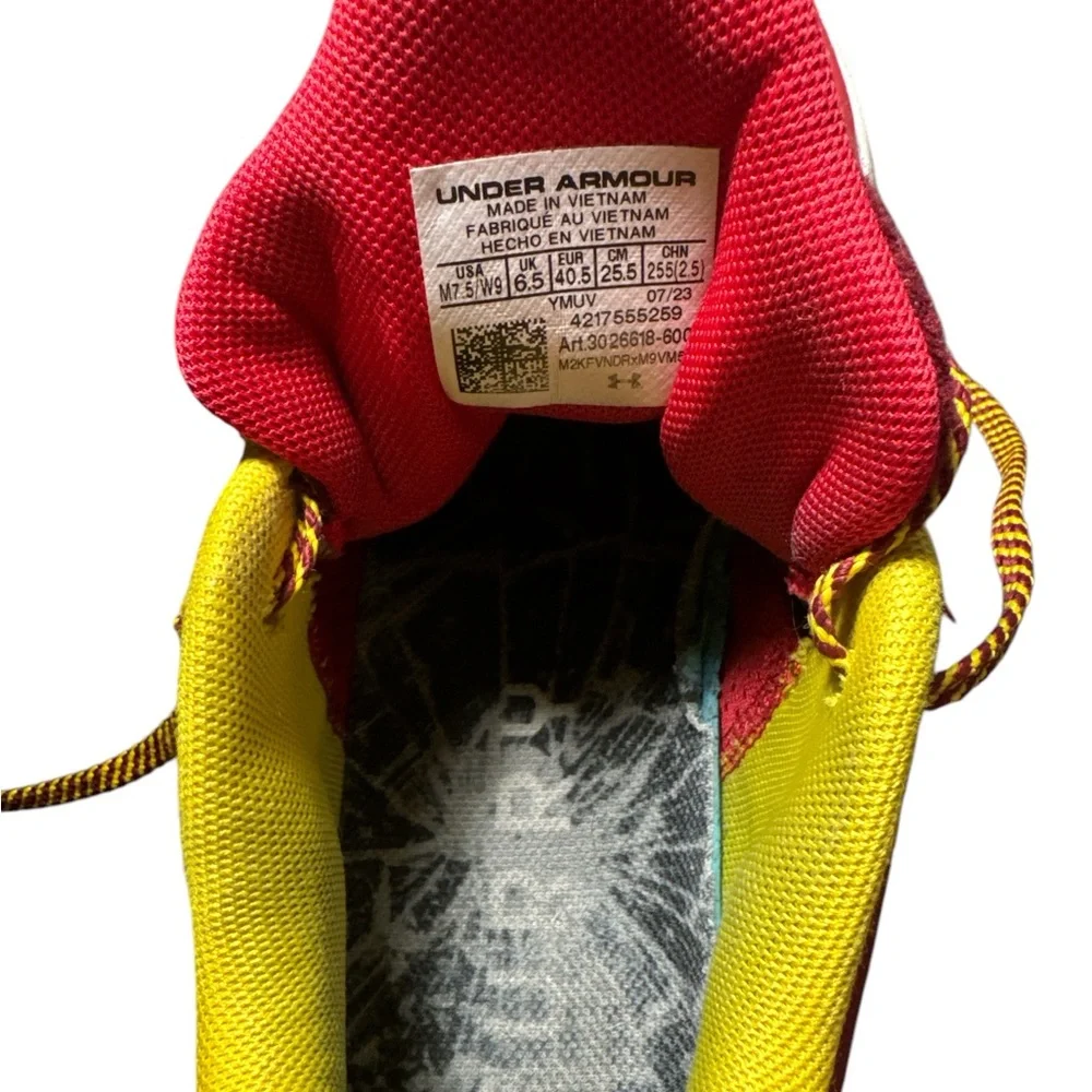 Under Armour Curry‎ Bruce Lee Fire Red Yellow Mens Basketball Shoes Size 7.5